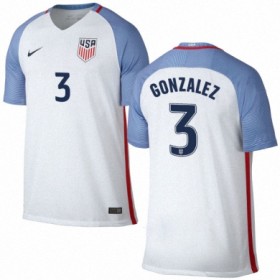 Camisolas de Futebol Estados Unidos OMAR GONZALEZ Equipamento Principal 2016/17 Manga Curta