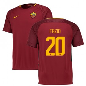 Camisolas de Futebol AS Roma FAZIO Equipamento Principal 2017/18 Manga Curta
