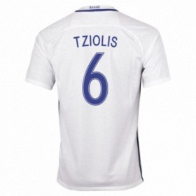 Camisolas de Futebol Grécia ALEXANDROS TZIOLIS Equipamento Principal 2016/17 Manga Curta