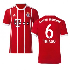 Camisolas de Futebol Bayern München THIAGO Equipamento Principal 2017/18 Manga Curta