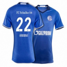 Camisolas de Futebol Schalke UCHIDA Equipamento Principal 2017/18 Manga Curta