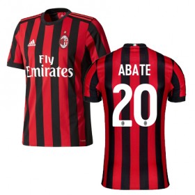 Camisolas de Futebol AC Milan ABATE Equipamento Principal 2017/18 Manga Curta