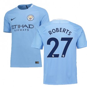 Camisolas de Futebol Manchester City Roberts Equipamento Principal 2017/18 Manga Curta