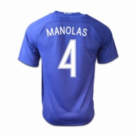 Camisolas de Futebol Grécia KOSTAS MANOLAS Equipamento Alternativa 2016/17 Manga Curta