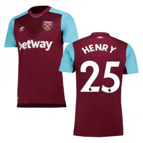 Camisolas de Futebol West Ham HENRY Equipamento Principal 2017/18 Manga Curta