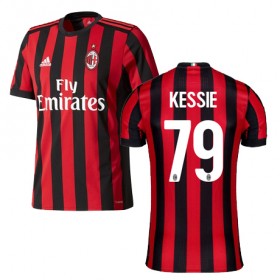 Camisolas de Futebol AC Milan KESSIE Equipamento Principal 2017/18 Manga Curta