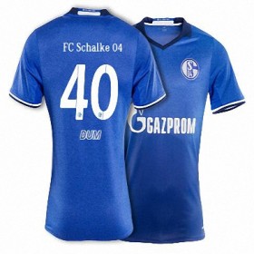 Camisolas de Futebol Schalke DUM Equipamento Principal 2017/18 Manga Curta