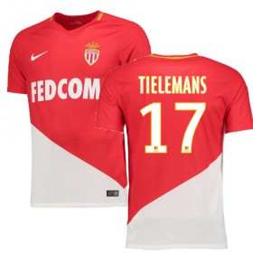 Camisolas de Futebol Mônaco TIELEMANS Equipamento Principal 2017/18 Manga Curta