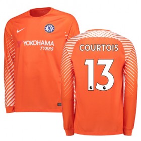 Camisolas de Futebol Chelsea COURTOIS Equipamento Principal 2017/18 Manga Comprida