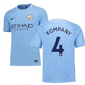 Camisolas de Futebol Manchester City KOMPANY Equipamento Principal 2017/18 Manga Curta