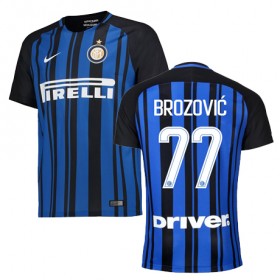 Camisolas de Futebol Inter de Milão BROZOVIC Equipamento Principal 2017/18 Manga Curta
