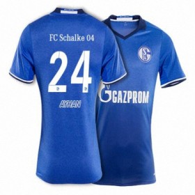Camisolas de Futebol Schalke AYHAN Equipamento Principal 2017/18 Manga Curta