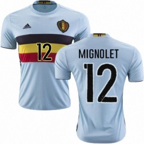 Camisolas de Futebol Bélgica SIMON MIGNOLET Equipamento Alternativa Euro 2016