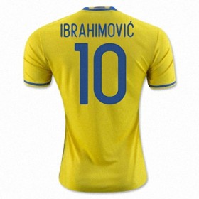 Camisolas de Futebol Suécia ZLATAN IBRAHIMOVIC Equipamento Principal Euro 2016