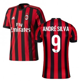 Camisolas de Futebol AC Milan ANDR SILVA Equipamento Principal 2017/18 Manga Curta