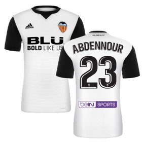 Camisolas de Futebol Valencia ABDENNOUR Equipamento Principal 2017/18 Manga Curta