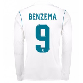 Camisolas de Futebol Real Madrid Karim Benzema 9 Equipamento Principal 2017/18 Manga Comprida