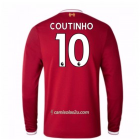 Camisolas de Futebol Liverpool Mario Philippe Coutinho 10 Equipamento Principal 2017/18 Manga Comprida