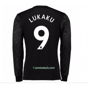 Camisolas de Futebol Manchester United Romelu Lukaku 9 Equipamento Alternativa 2017/18 Manga Comprida