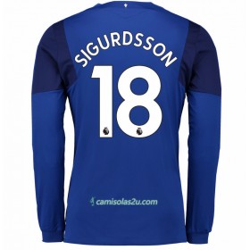 Camisolas de Futebol Everton Gylfi Sigurdsson 18 Equipamento Principal 2017/18 Manga Comprida