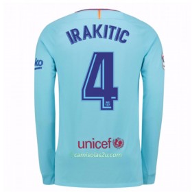 Camisolas de Futebol FC Barcelona Ivan Rakitic 4 Equipamento Alternativa 2017/18 Manga Comprida