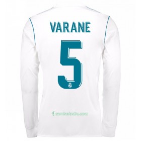 Camisolas de Futebol Real Madrid Raphael Varane 5 Equipamento Principal 2017/18 Manga Comprida
