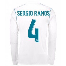 Camisolas de Futebol Real Madrid Sergio Ramos 4 Equipamento Principal 2017/18 Manga Comprida