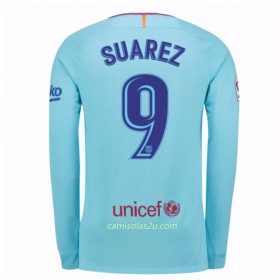 Camisolas de Futebol FC Barcelona Luis Suarez 9 Equipamento Alternativa 2017/18 Manga Comprida