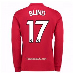 Camisolas de Futebol Manchester United Daley Blind 17 Equipamento Principal 2017/18 Manga Comprida