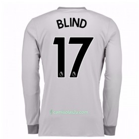 Camisolas de Futebol Manchester United Daley Blind 17 Equipamento 3ª 2017/18 Manga Comprida