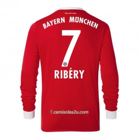 Camisolas de Futebol FC Bayern München Franck Ribery 7 Equipamento Principal 2017/18 Manga Comprida
