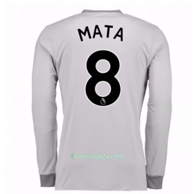 Camisolas de Futebol Manchester United Juan Mata 8 Equipamento 3ª 2017/18 Manga Comprida