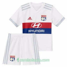 Camisolas de Futebol Olympique Lyonnais Criança Equipamento Principal 2017/18 Manga Curta