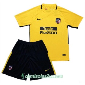Camisolas de Futebol Atlético Madrid Criança Equipamento Alternativa 2017/18 Manga Curta