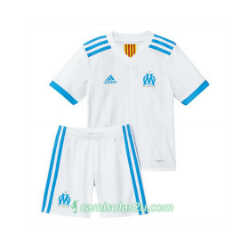 Camisolas de Futebol Olympique de Marseille Criança Equipamento Principal 2017/18 Manga Curta