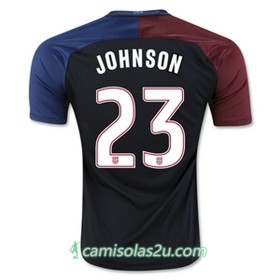 Camisolas de Futebol Estados Unidos JOHNSON Equipamento Alternativa 2016/17 Manga Curta