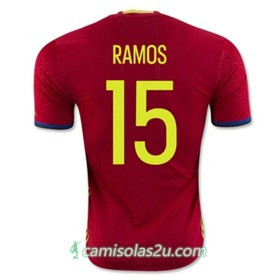Camisolas de Futebol Espanha RAMOS Equipamento Principal Euro 2016