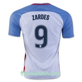 Camisolas de Futebol Estados Unidos ZARDES Equipamento Principal 2016/17 Manga Curta