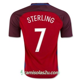 Camisolas de Futebol Inglaterra STERLING Equipamento Alternativa 2016/17 Manga Curta