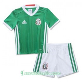 Camisolas de Futebol México Criança Equipamento Principal 2016/17 Manga Curta