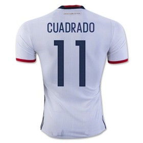 Camisolas de Futebol Colômbia CUADRADO Equipamento Principal 2016/17 Manga Curta