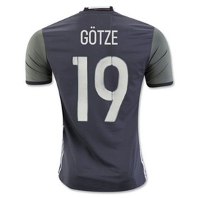 Camisolas de Futebol Alemanha GOTZE Equipamento Alternativa Euro 2016
