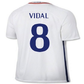Camisolas de Futebol Chile VIDAL Equipamento Alternativa 2016/17 Manga Curta