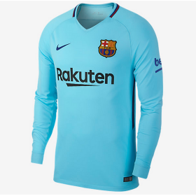 Camisolas de Futebol Barcelona Equipamento Alternativa 2017/18 Manga Comprida