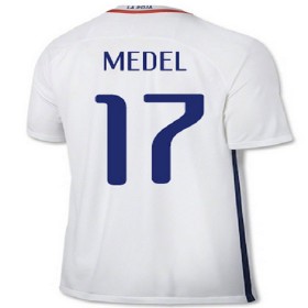 Camisolas de Futebol Chile MEDEL Equipamento Alternativa 2016/17 Manga Curta
