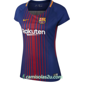 Camisolas de Futebol Barcelona Mulher Equipamento Principal 2017/18 Manga Curta