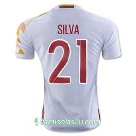 Camisolas de Futebol Espanha SILVA Equipamento Alternativa Euro 2016