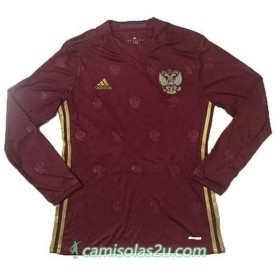 Camisolas de Futebol Rússia Equipamento Principal Euro 2016 Manga Comprida