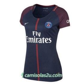 Camisolas de Futebol Paris Saint-Germain Mulher Equipamento Principal 2017/18 Manga Curta