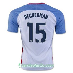 Camisolas de Futebol Estados Unidos BECKERMAN Equipamento Principal 2016/17 Manga Curta